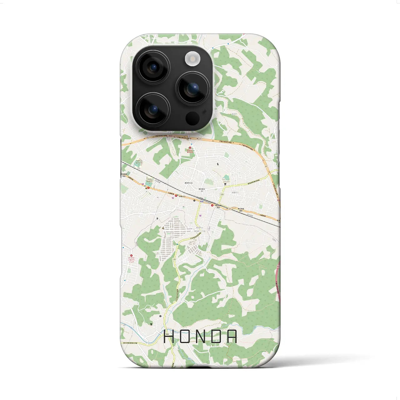 【誉田(千葉県)】地図柄iPhoneケース(バックカバータイプ)