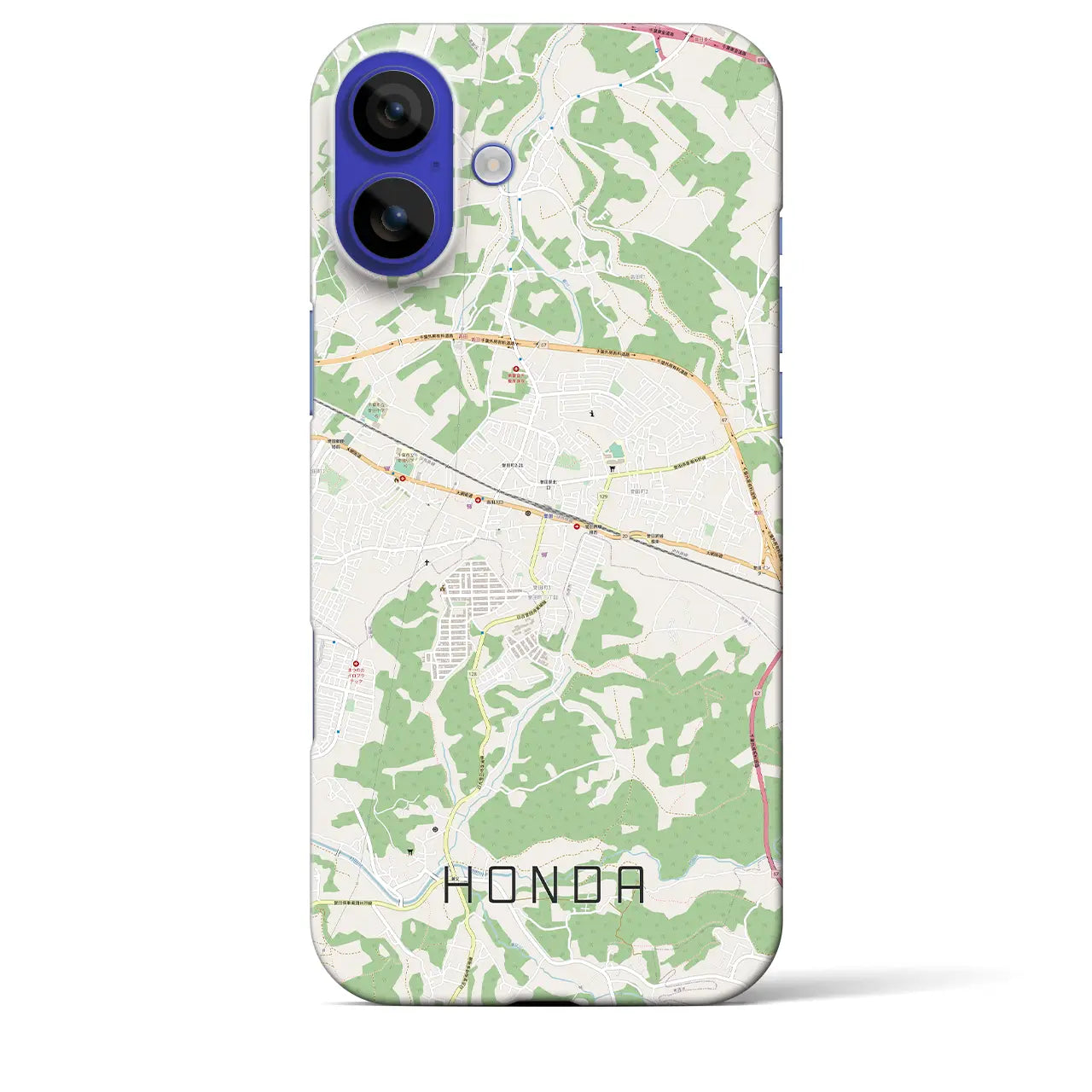【誉田(千葉県)】地図柄iPhoneケース(バックカバータイプ)ナチュラル・iPhone 16 Pro Max 用