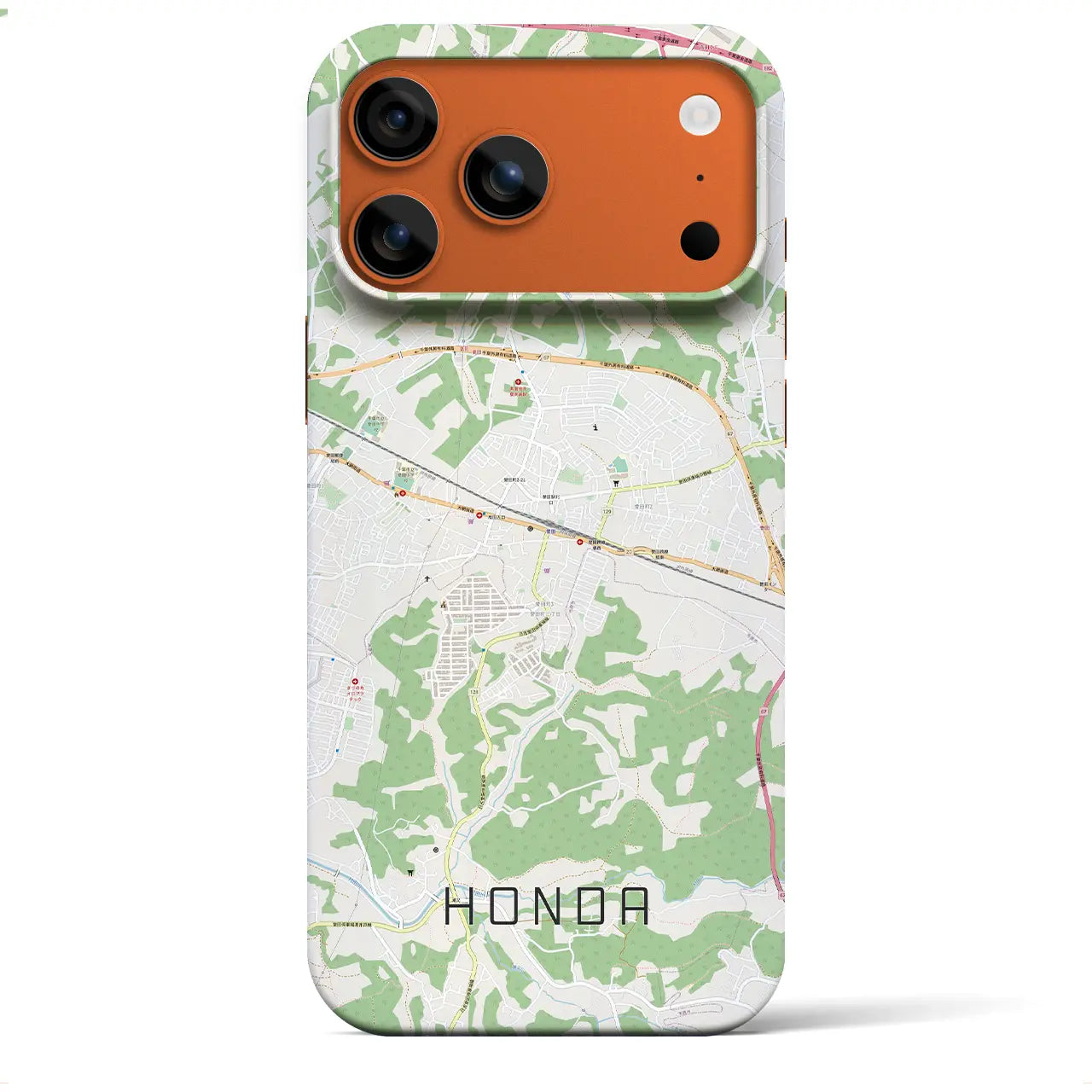 【誉田(千葉県)】地図柄iPhoneケース(バックカバータイプ)ナチュラル・iPhone 17 Pro Max 用