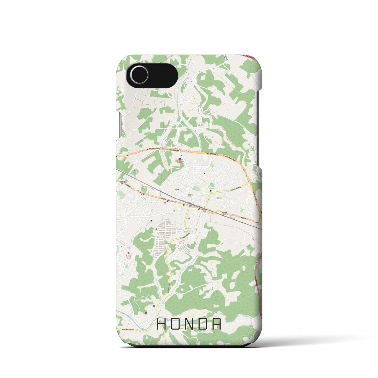 【誉田(千葉県)】地図柄iPhoneケース(バックカバータイプ)