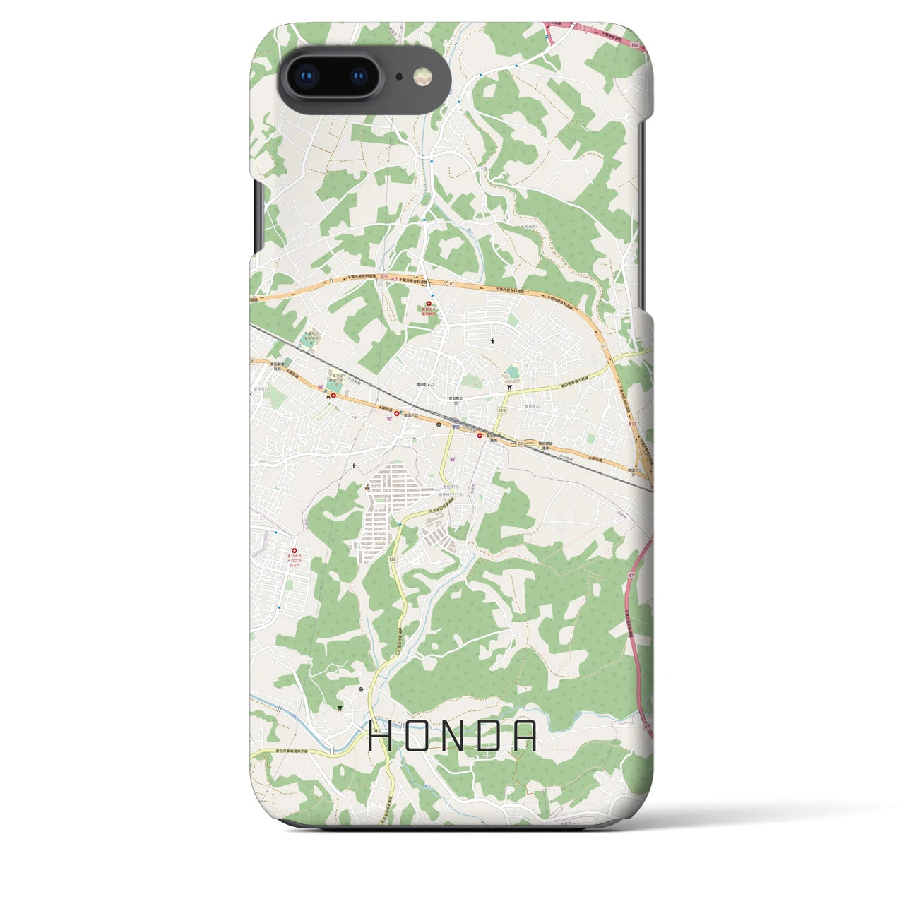 【誉田(千葉県)】地図柄iPhoneケース(バックカバータイプ)