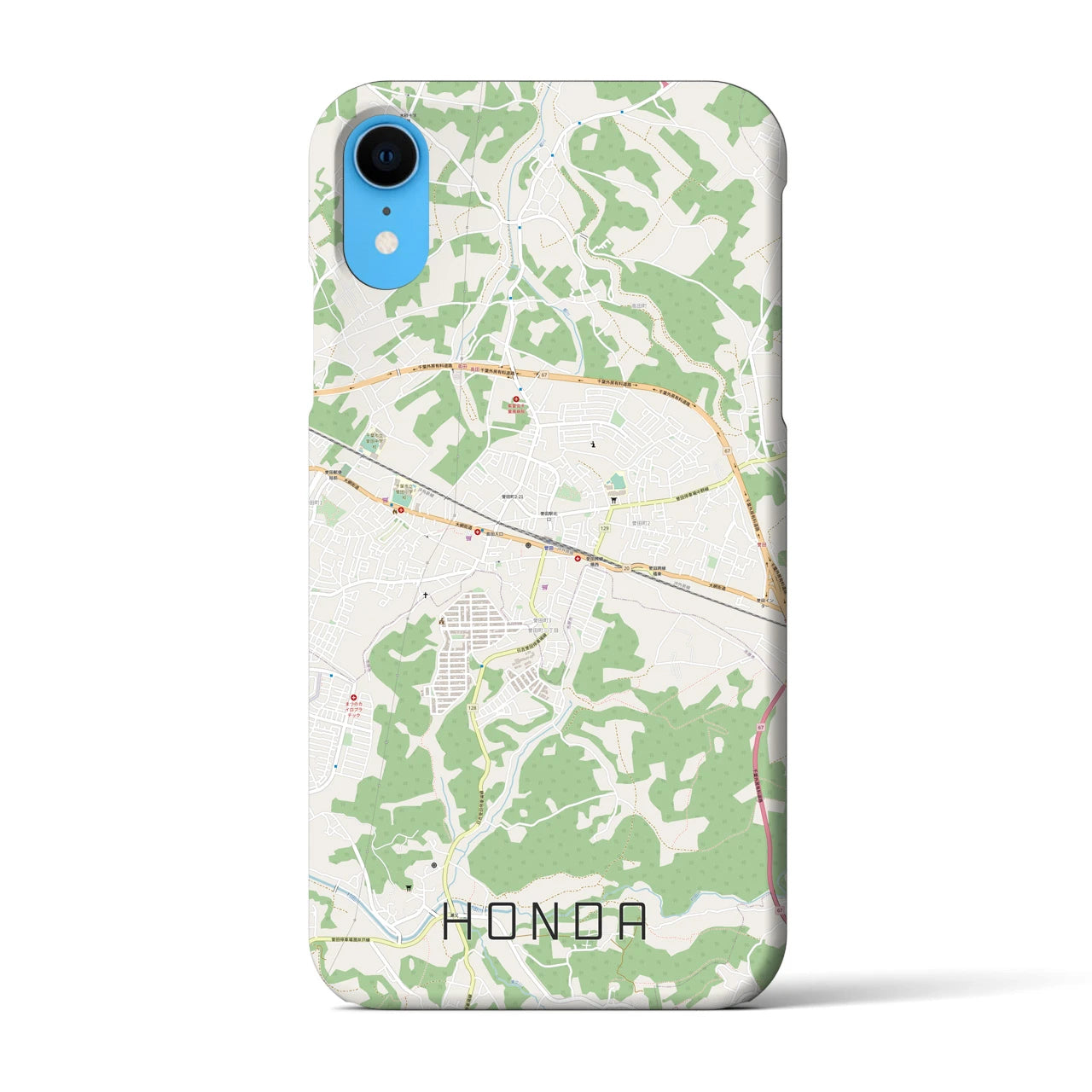 【誉田(千葉県)】地図柄iPhoneケース(バックカバータイプ)