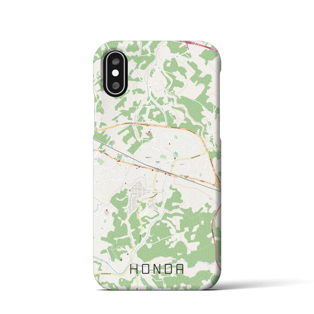 【誉田(千葉県)】地図柄iPhoneケース(バックカバータイプ)