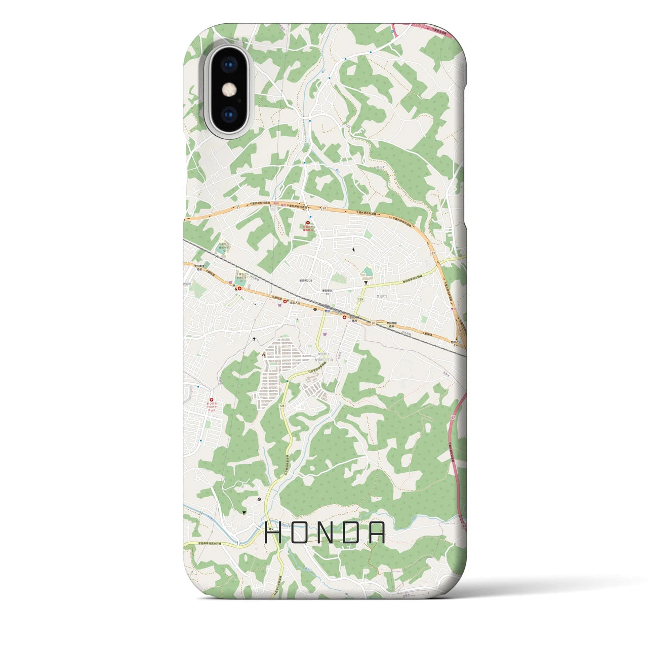 【誉田(千葉県)】地図柄iPhoneケース(バックカバータイプ)