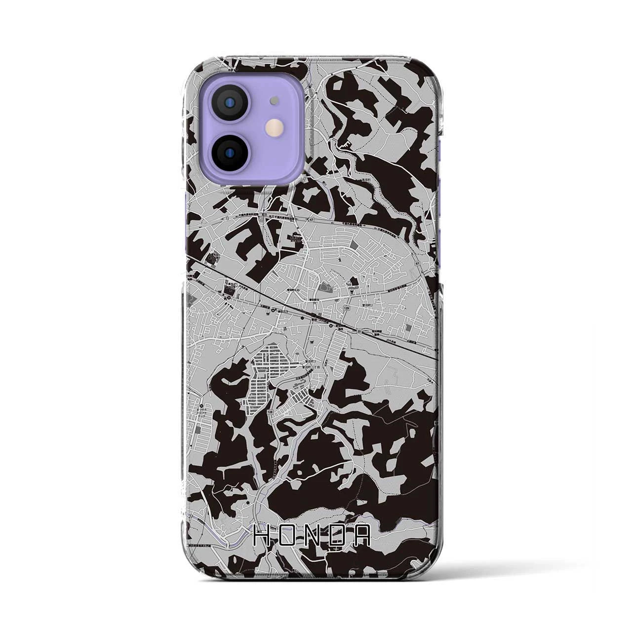 【誉田(千葉県)】地図柄iPhoneケース(クリアタイプ)