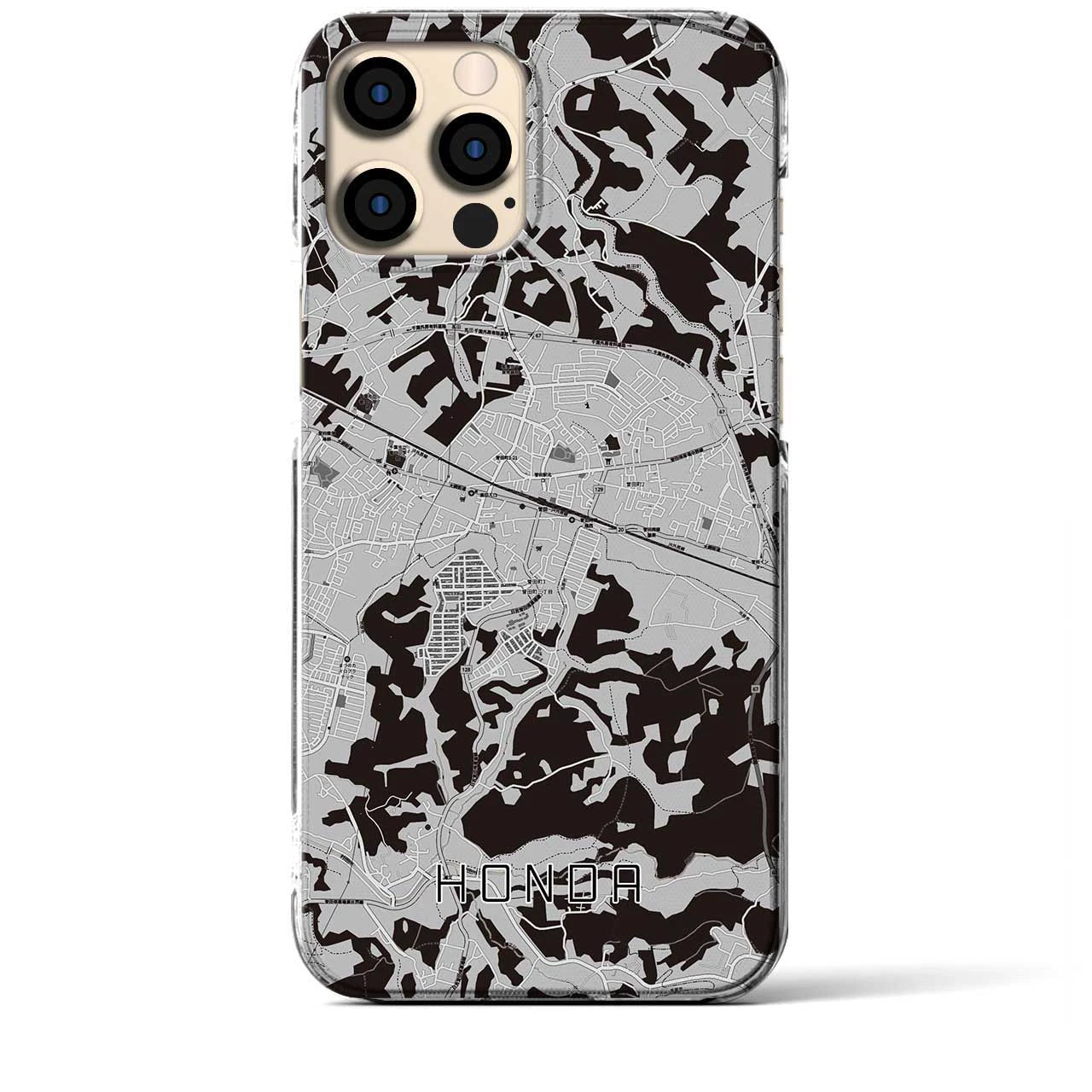 【誉田(千葉県)】地図柄iPhoneケース(クリアタイプ)