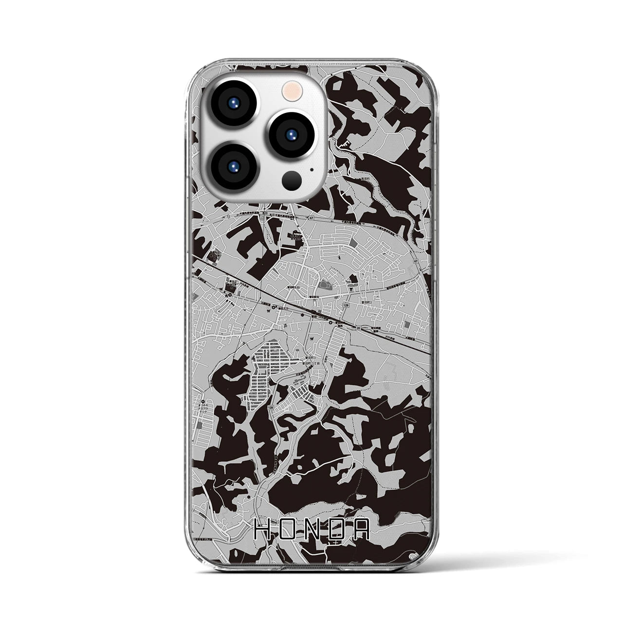 【誉田(千葉県)】地図柄iPhoneケース(クリアタイプ)