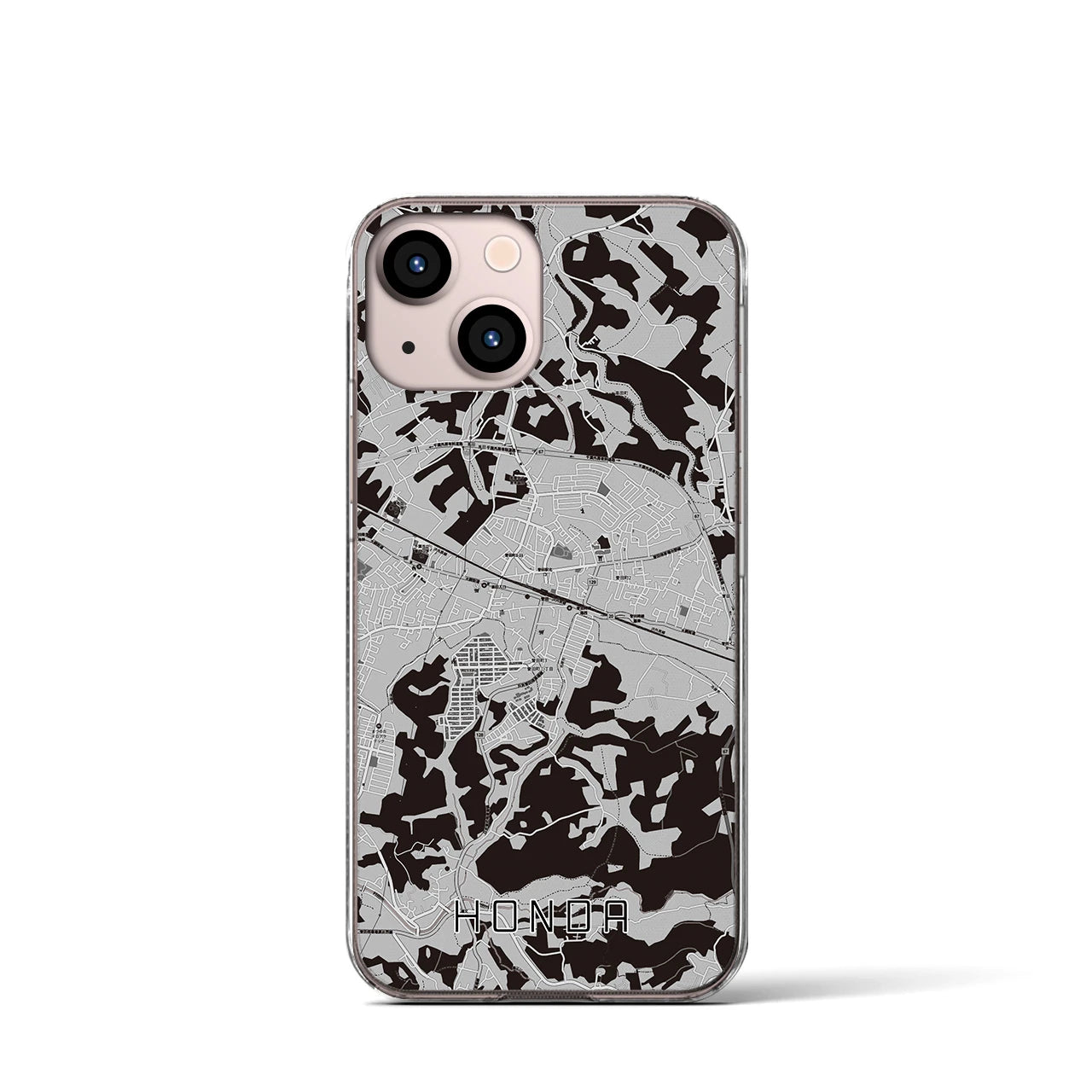 【誉田(千葉県)】地図柄iPhoneケース(クリアタイプ)