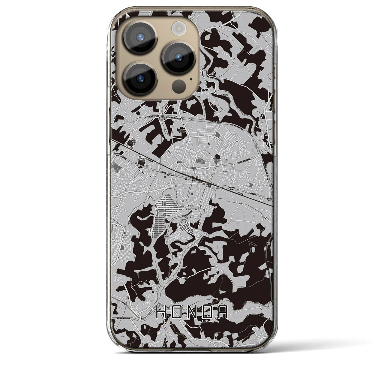 【誉田(千葉県)】地図柄iPhoneケース(クリアタイプ)