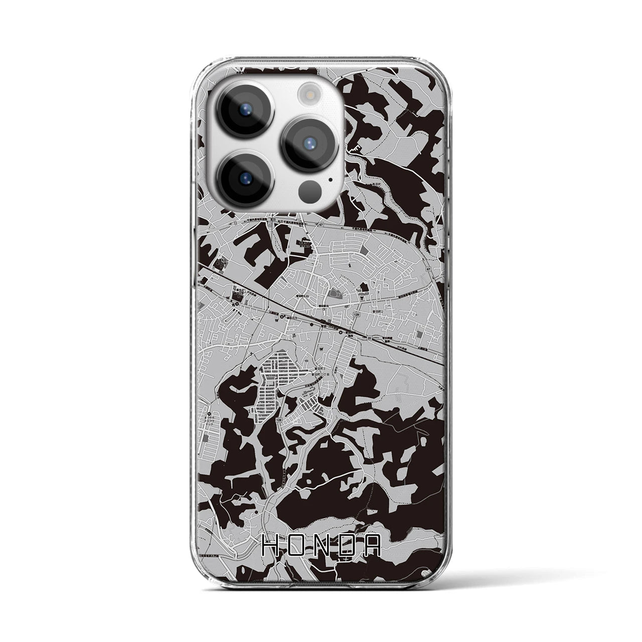 【誉田(千葉県)】地図柄iPhoneケース(クリアタイプ)