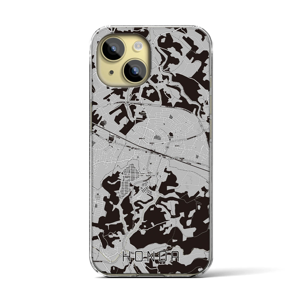 【誉田(千葉県)】地図柄iPhoneケース(クリアタイプ)