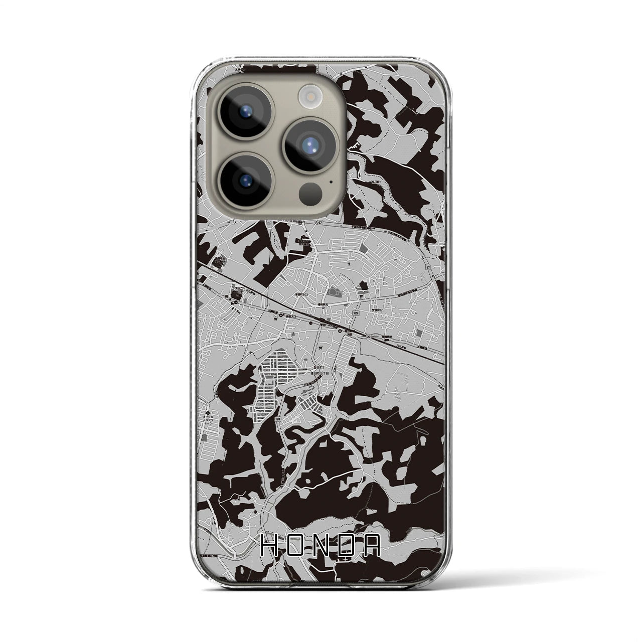 【誉田(千葉県)】地図柄iPhoneケース(クリアタイプ)