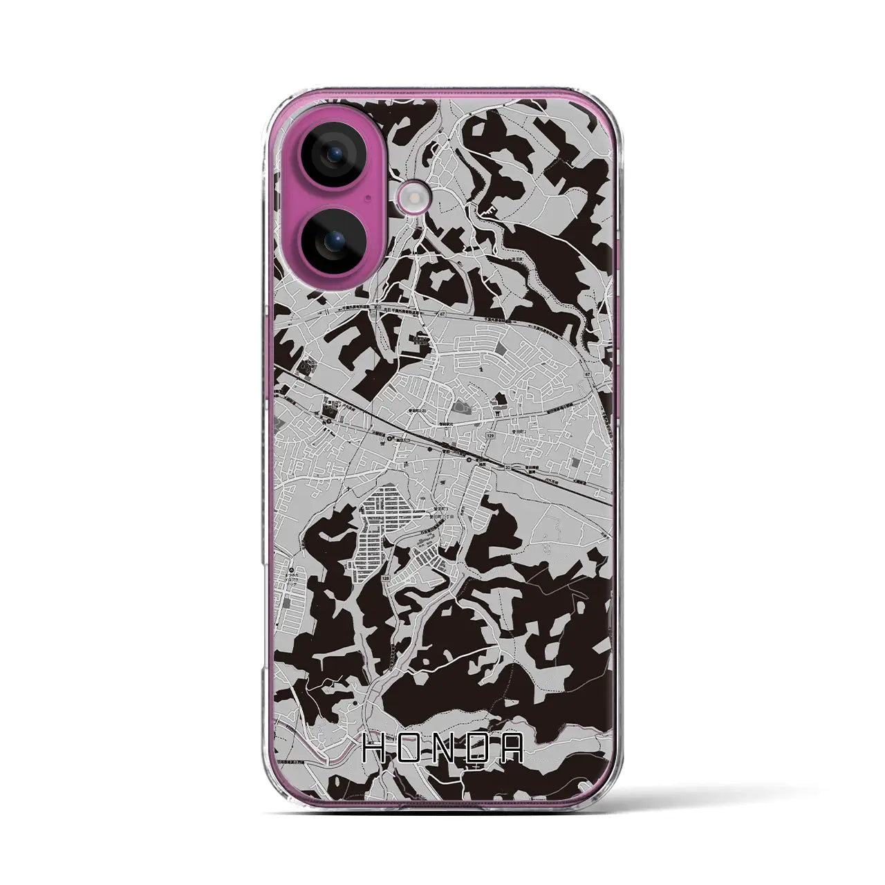 【誉田(千葉県)】地図柄iPhoneケース(クリアタイプ)