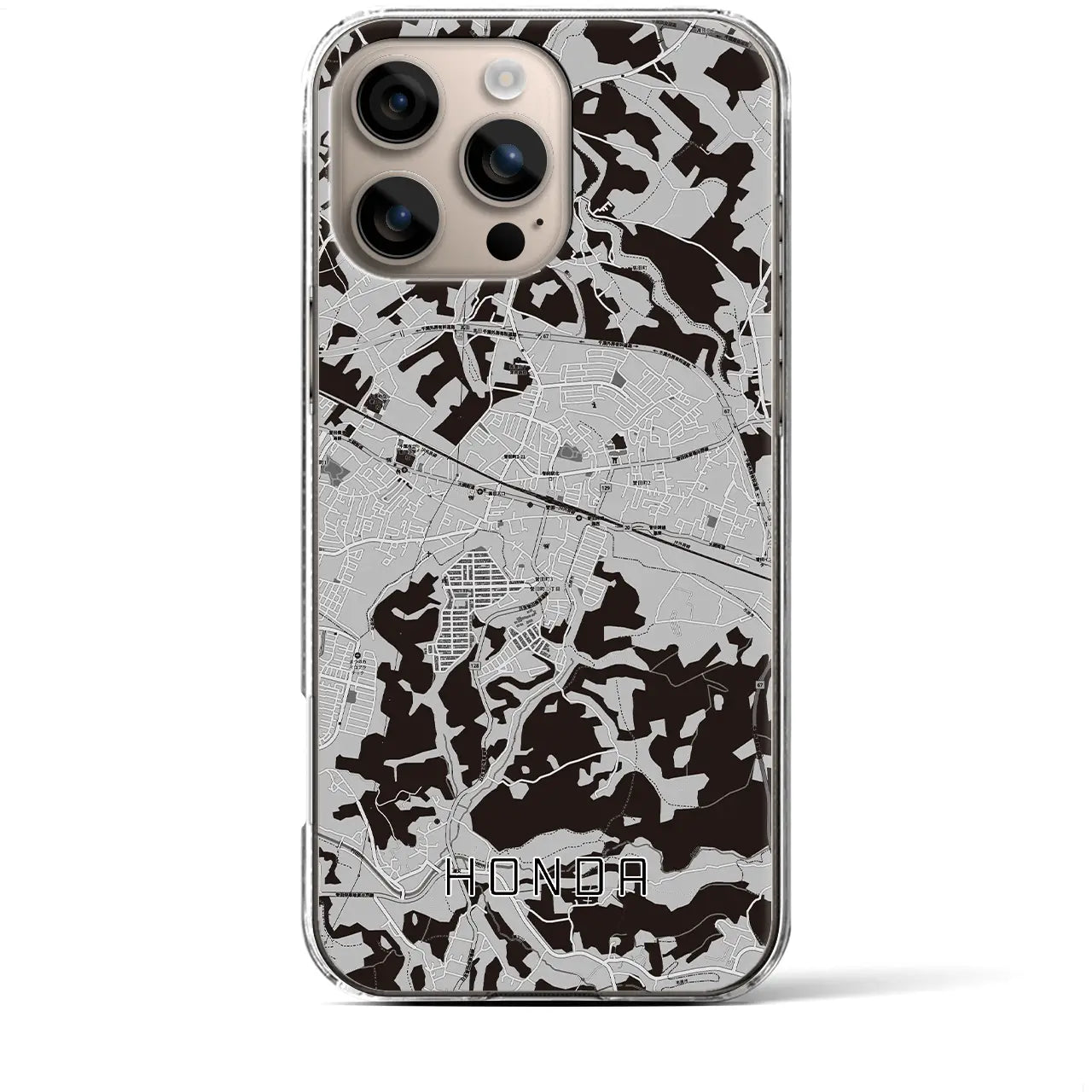 【誉田(千葉県)】地図柄iPhoneケース(クリアタイプ)