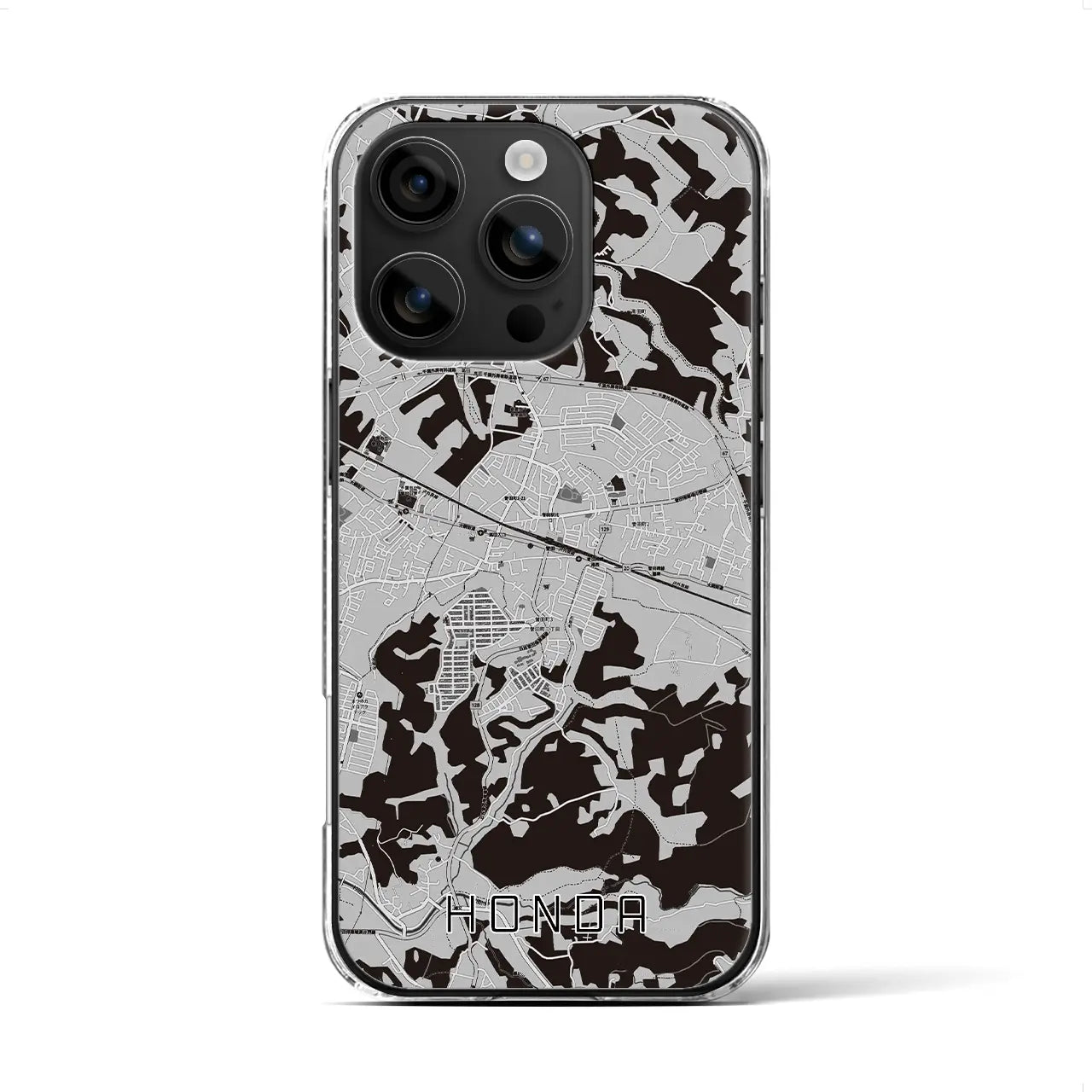 【誉田(千葉県)】地図柄iPhoneケース(クリアタイプ)