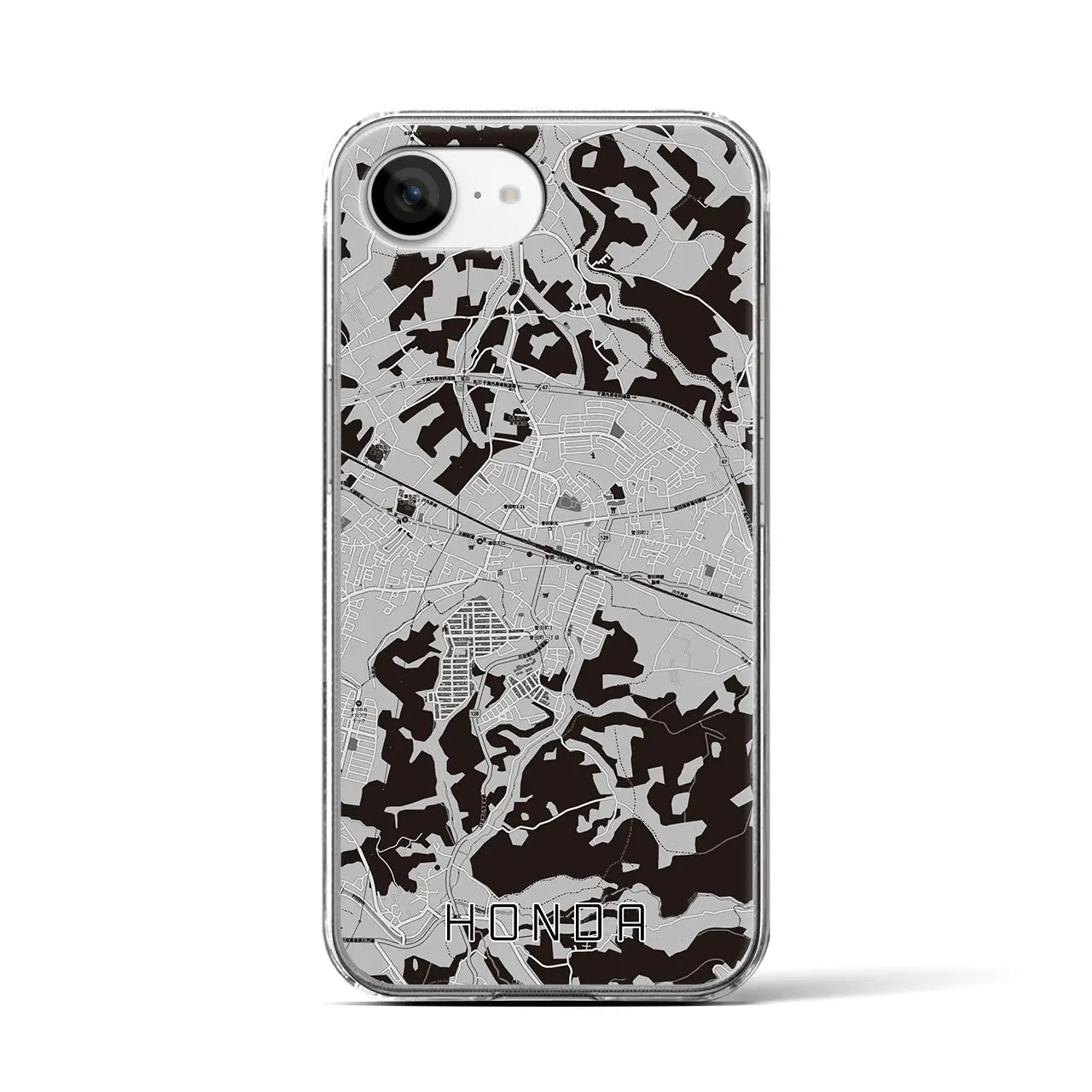 【誉田(千葉県)】地図柄iPhoneケース(クリアタイプ)