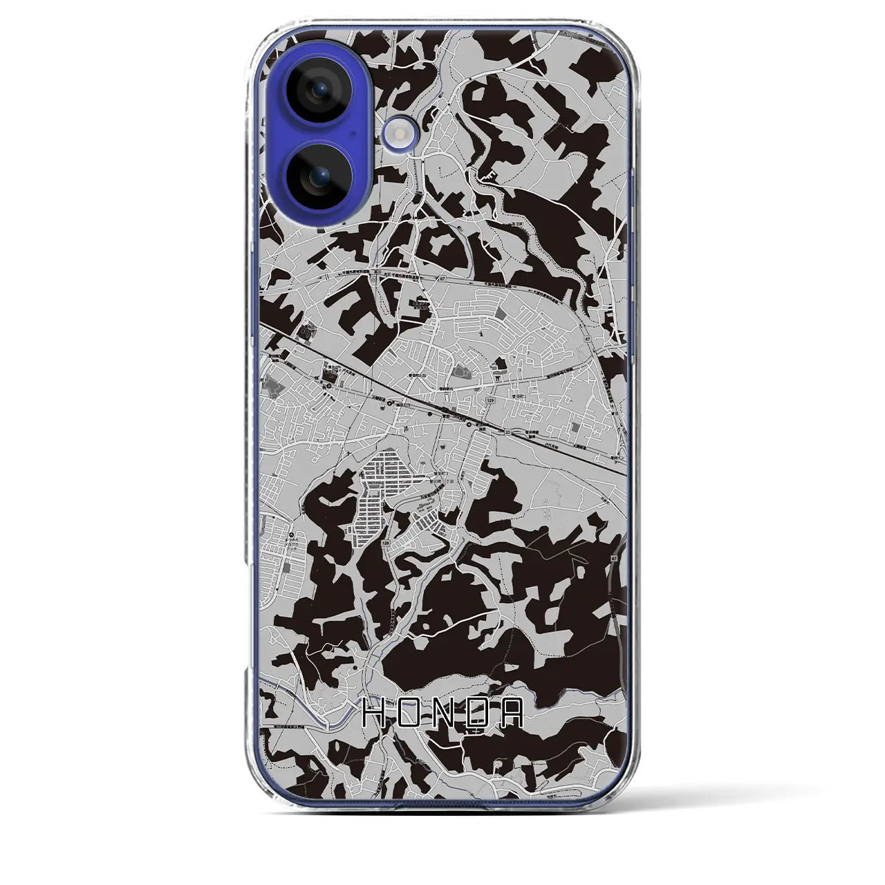 【誉田(千葉県)】地図柄iPhoneケース(クリアタイプ)