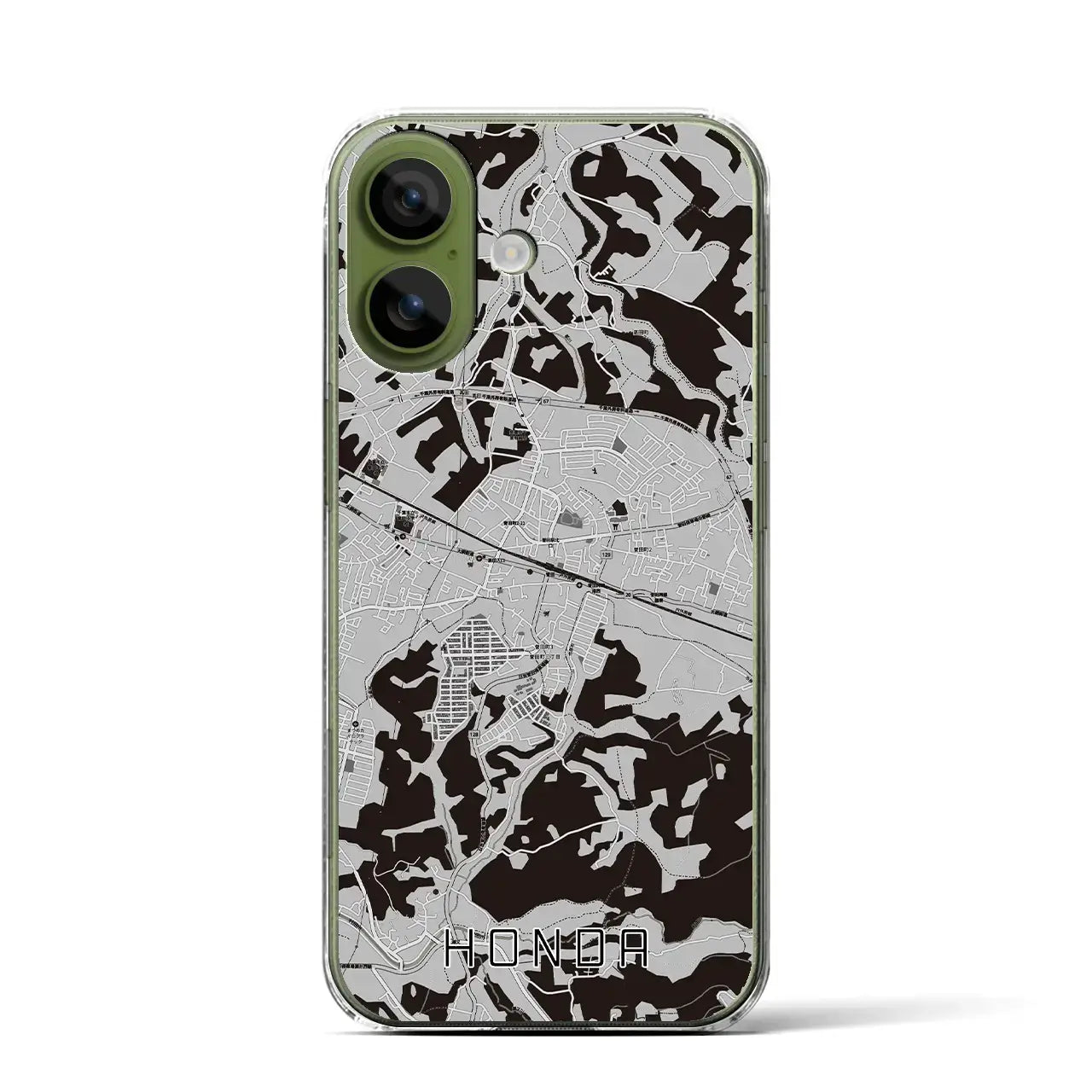 【誉田(千葉県)】地図柄iPhoneケース(クリアタイプ)