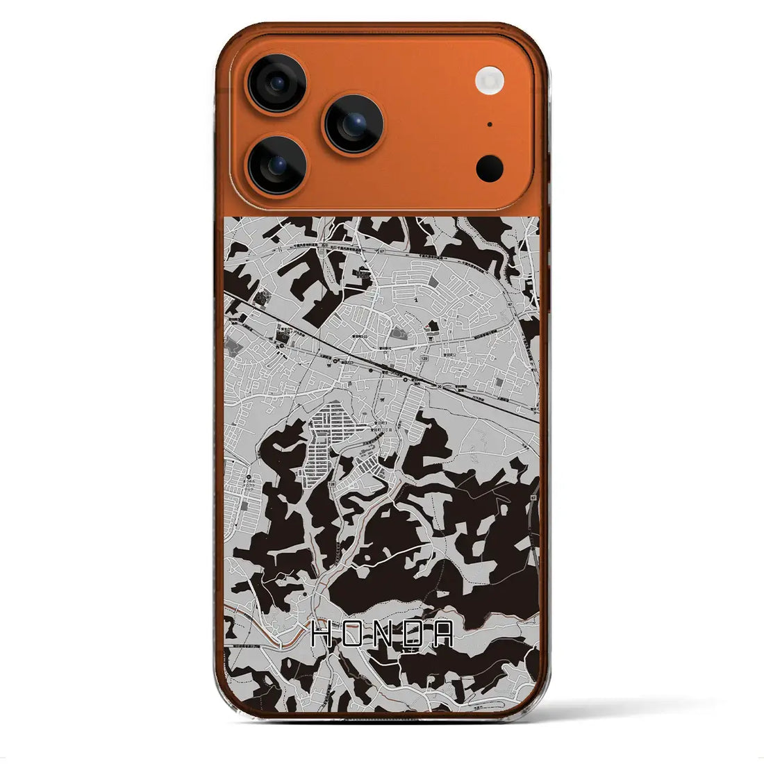 【誉田(千葉県)】地図柄iPhoneケース(クリアタイプ)