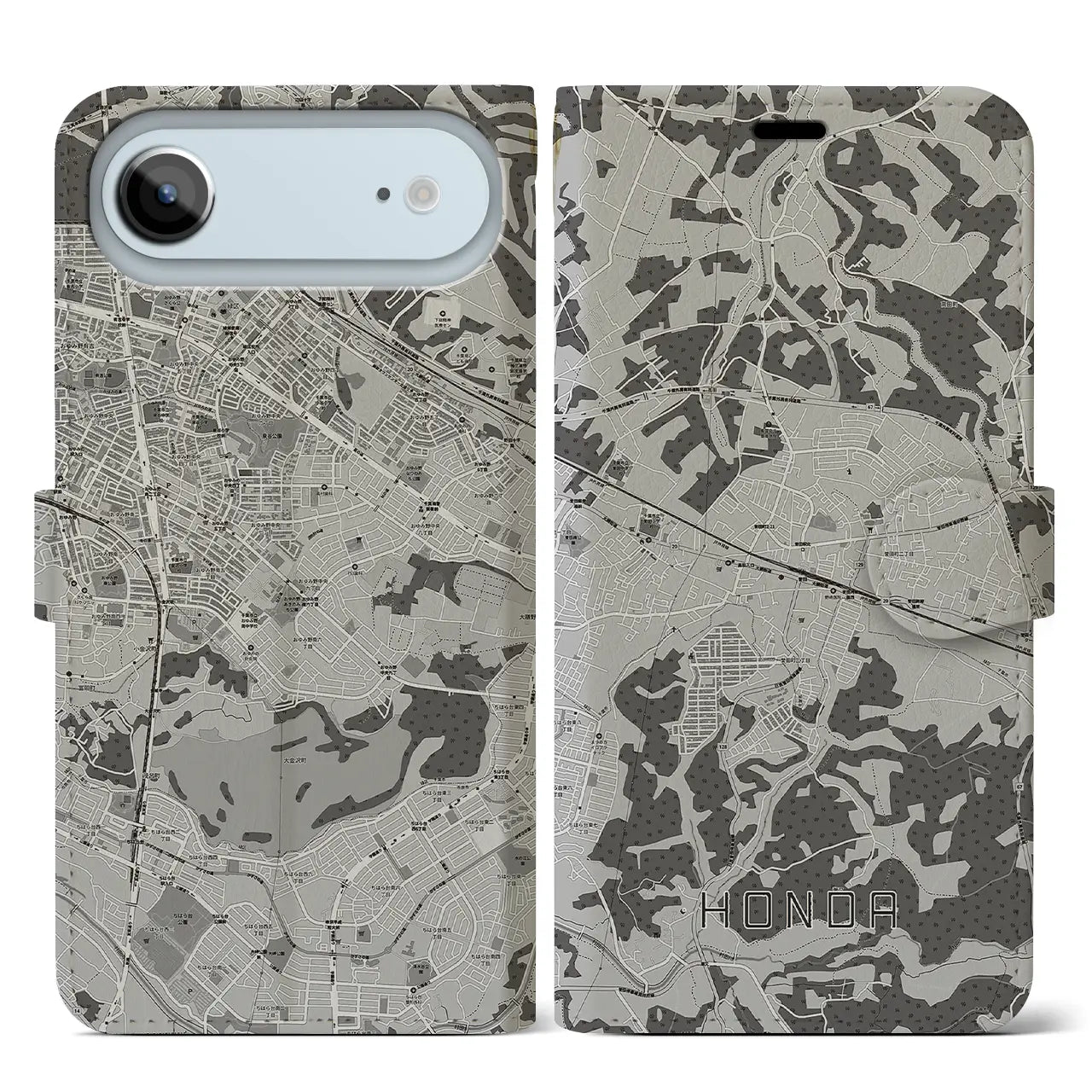 【誉田(千葉県)】地図柄iPhoneケース(手帳タイプ)