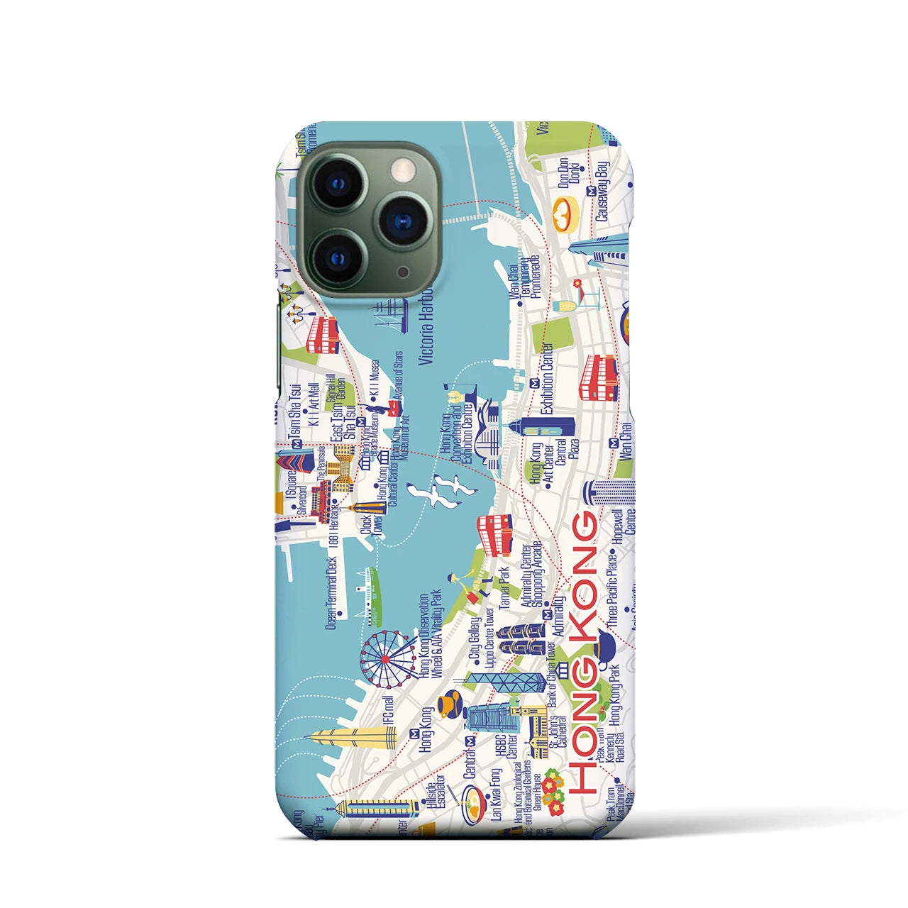 【香港】イラストマップiPhoneケース(バックカバータイプ)