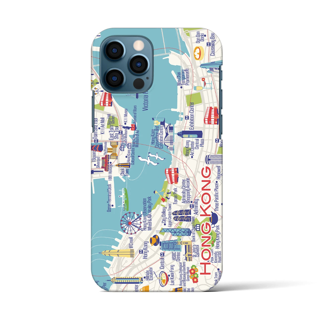 【香港】イラストマップiPhoneケース(バックカバータイプ)