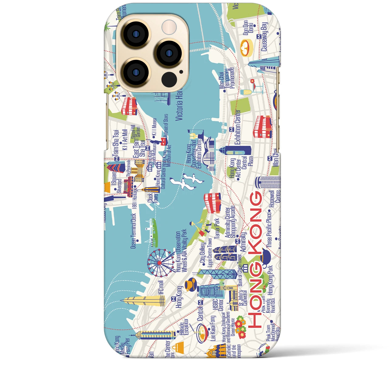 【香港】イラストマップiPhoneケース(バックカバータイプ)