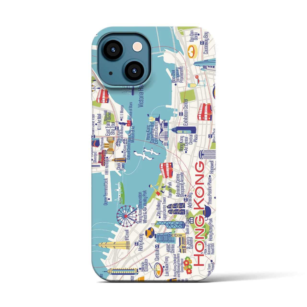 【香港】イラストマップiPhoneケース(バックカバータイプ)