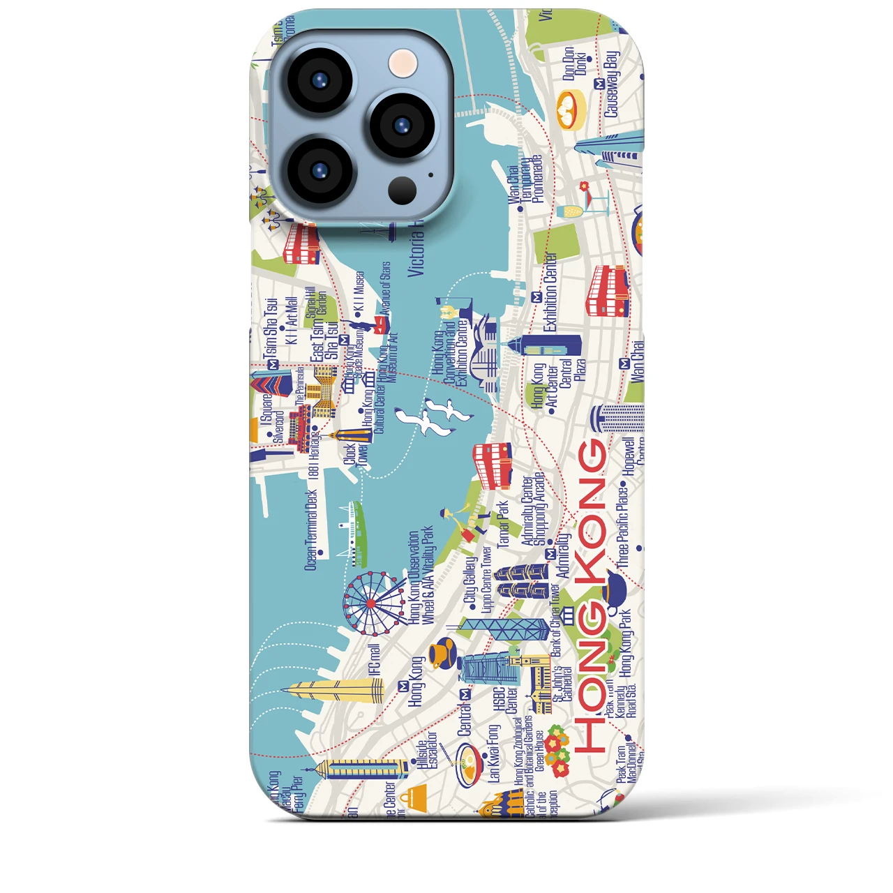 【香港】イラストマップiPhoneケース(バックカバータイプ)