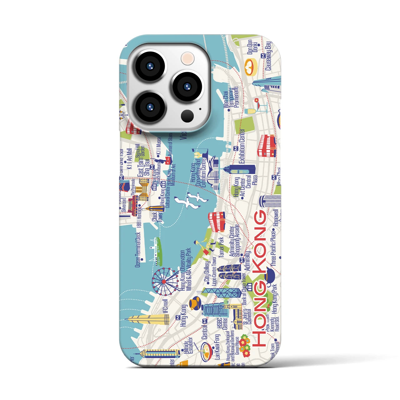 【香港】イラストマップiPhoneケース(バックカバータイプ)