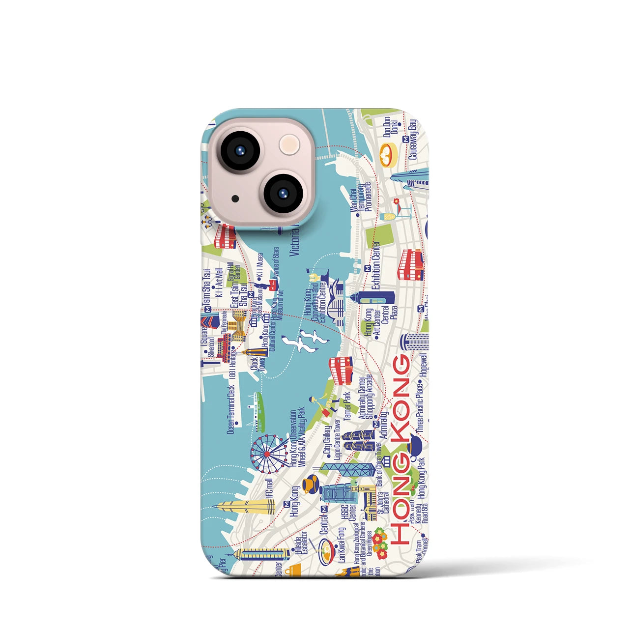 【香港】イラストマップiPhoneケース(バックカバータイプ)