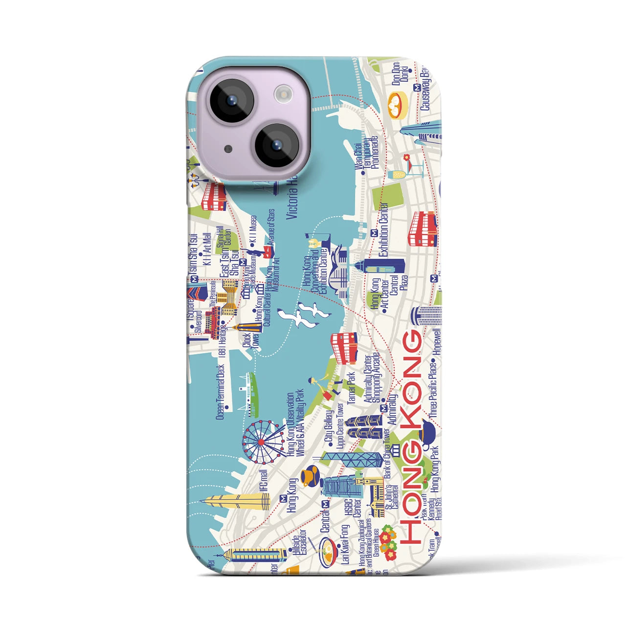 【香港】イラストマップiPhoneケース(バックカバータイプ)