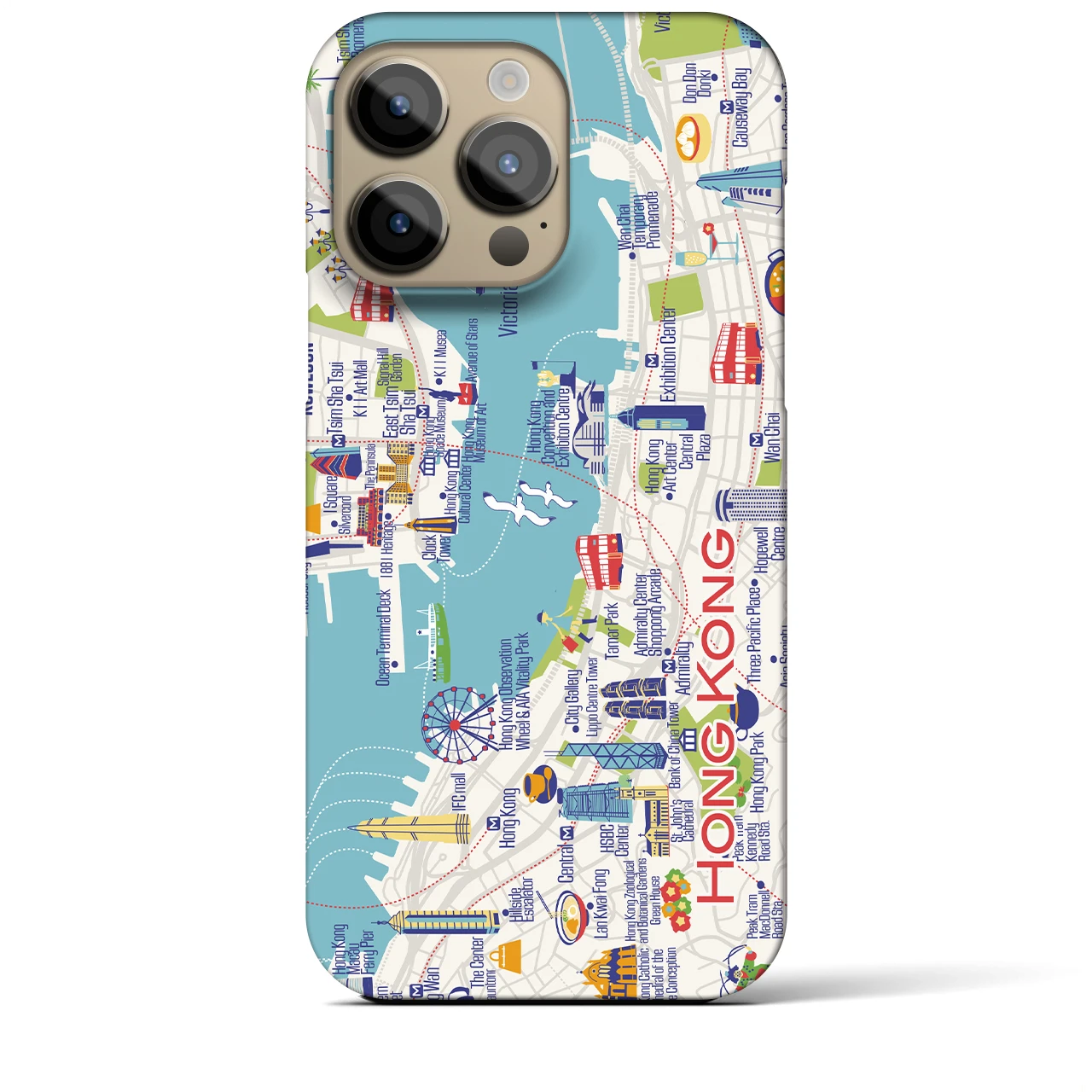 【香港】イラストマップiPhoneケース(バックカバータイプ)