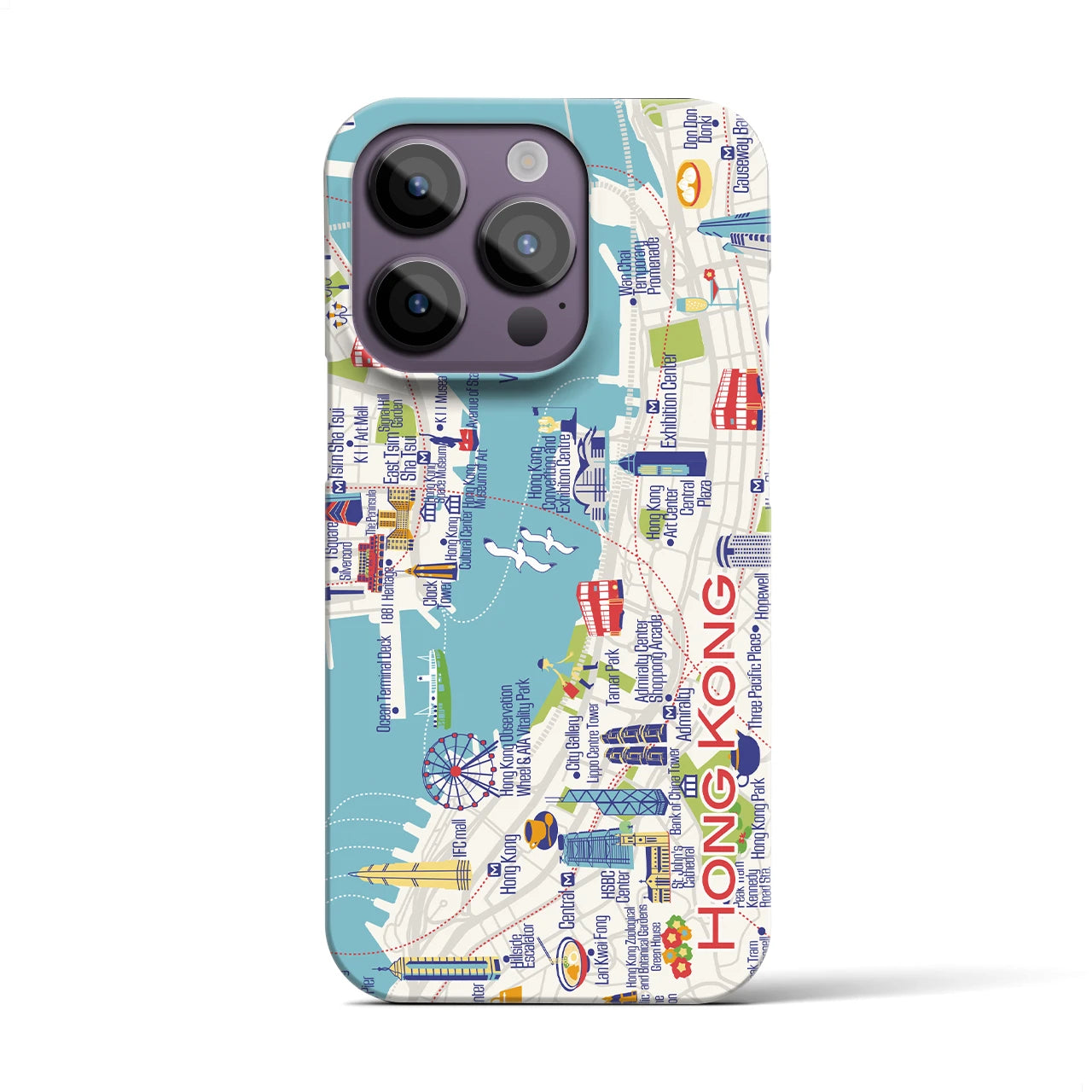 【香港】イラストマップiPhoneケース(バックカバータイプ)