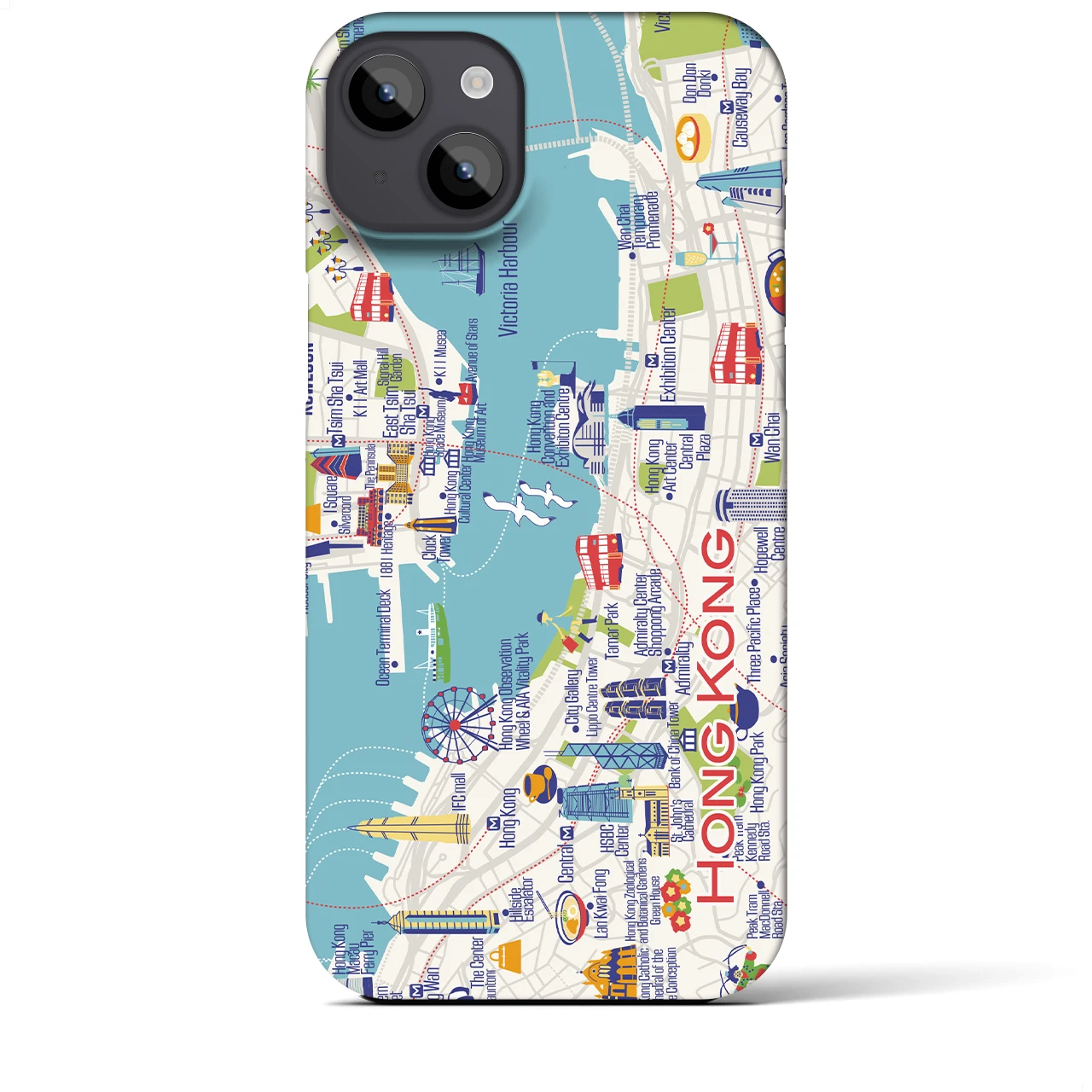 【香港】イラストマップiPhoneケース(バックカバータイプ)