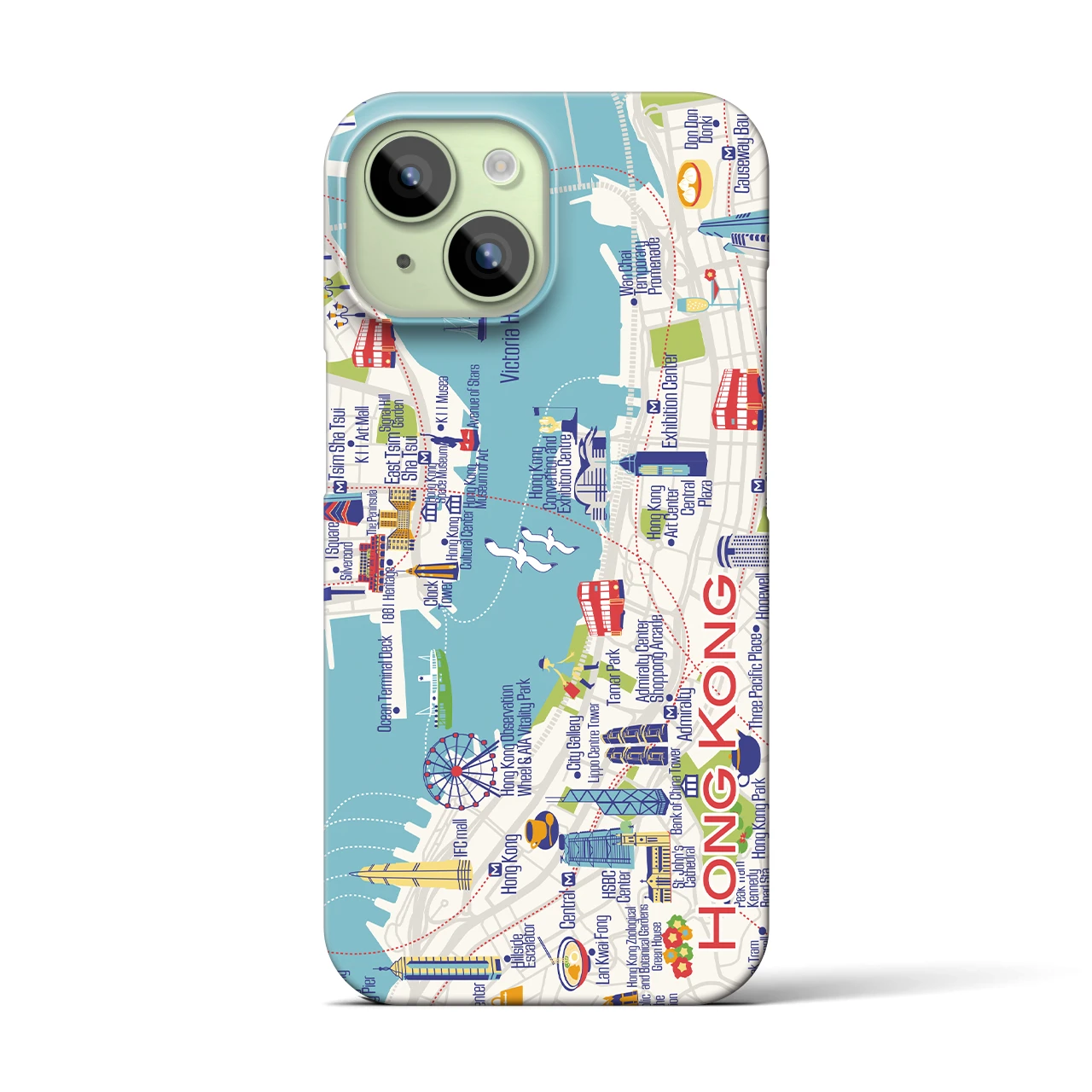 【香港】イラストマップiPhoneケース(バックカバータイプ)