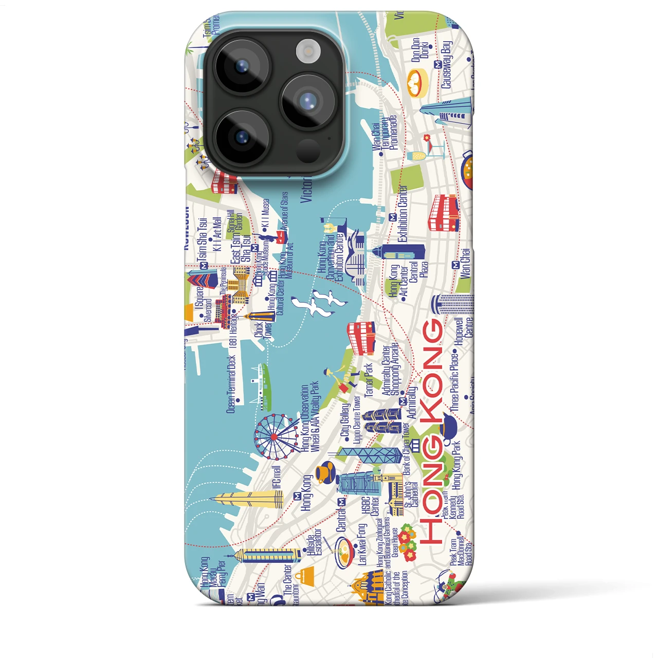 【香港】イラストマップiPhoneケース(バックカバータイプ)