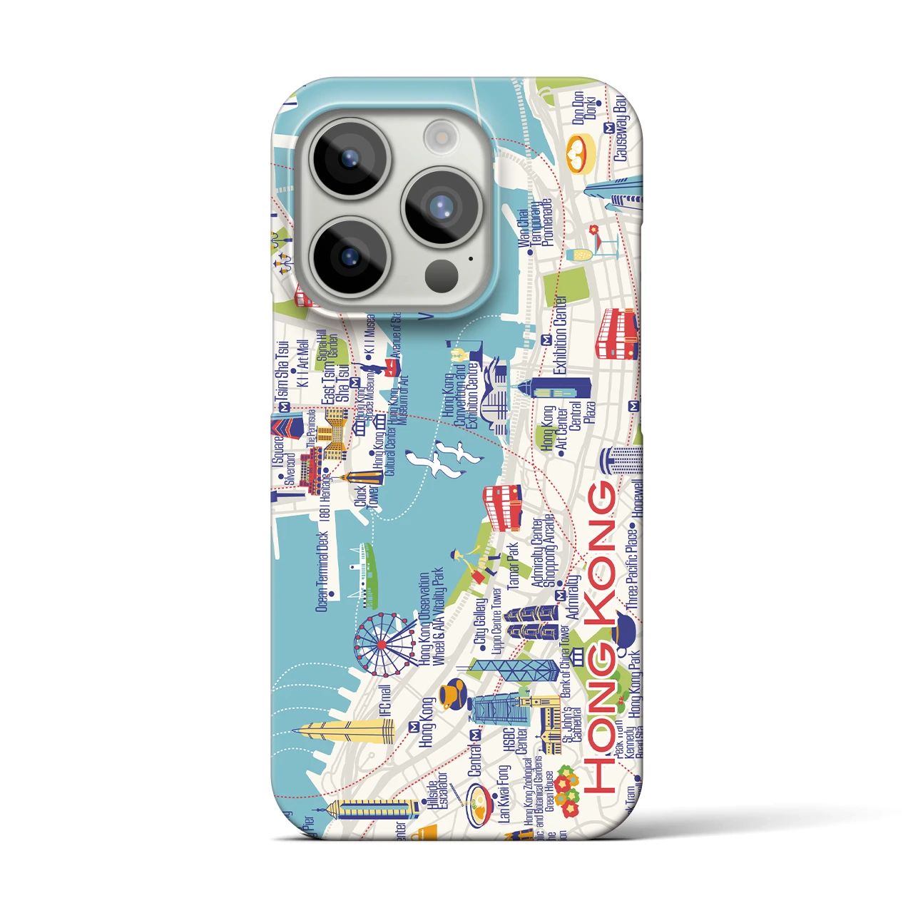 【香港】イラストマップiPhoneケース(バックカバータイプ)