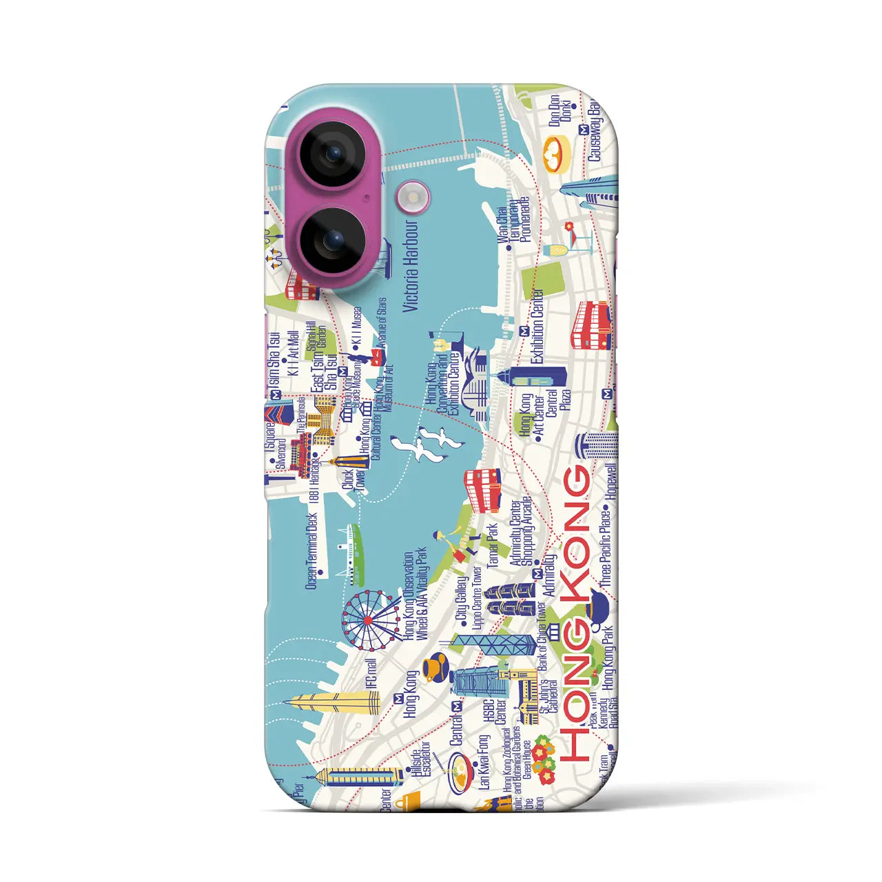 【香港】イラストマップiPhoneケース(バックカバータイプ)
