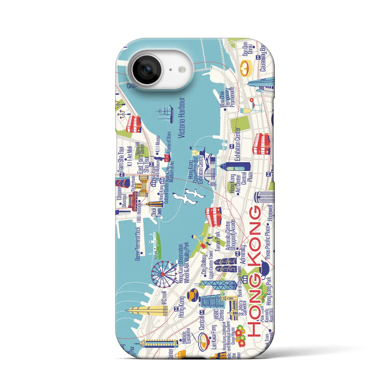 【香港】イラストマップiPhoneケース(バックカバータイプ)
