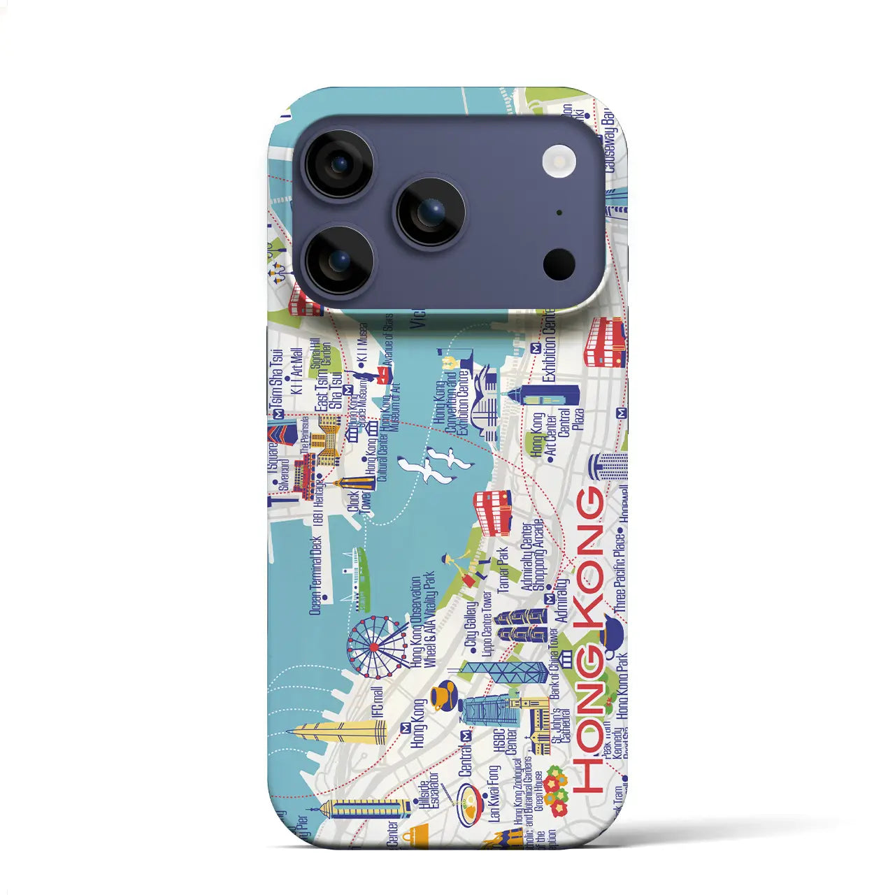 【香港】イラストマップiPhoneケース(バックカバータイプ)