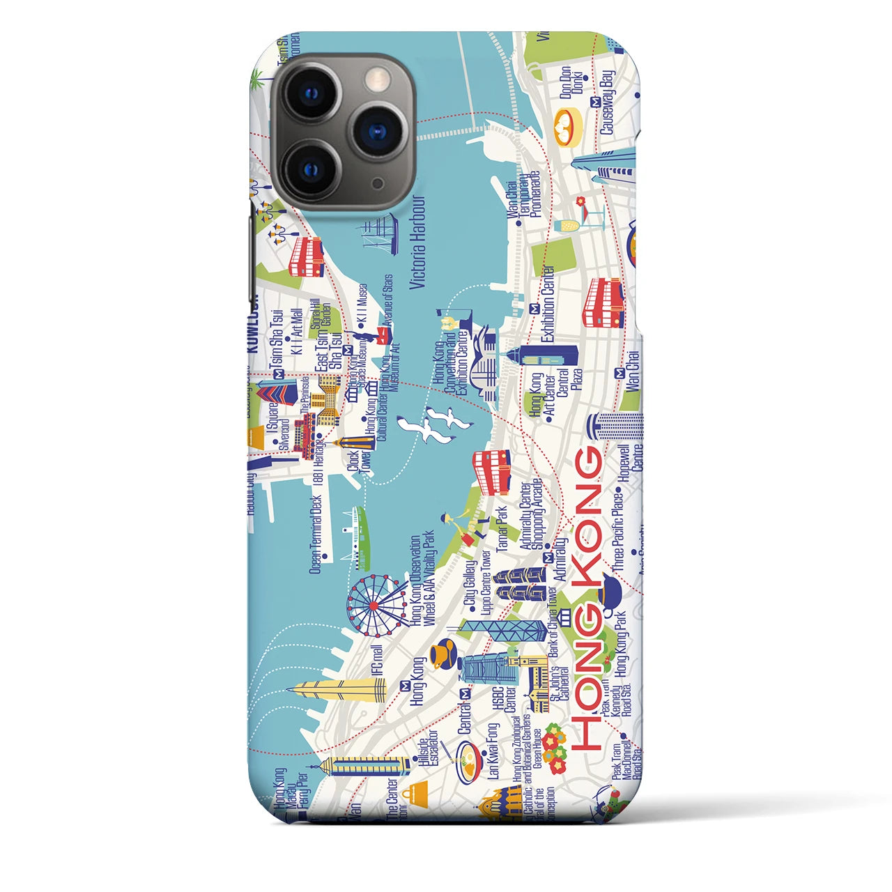 【香港】イラストマップiPhoneケース(バックカバータイプ)