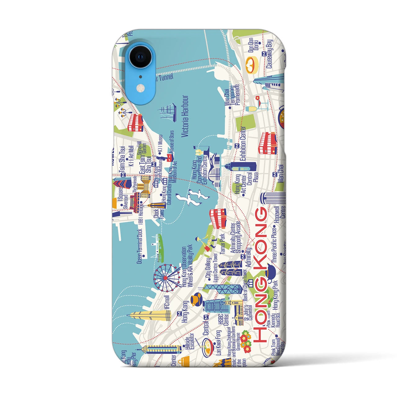 【香港】イラストマップiPhoneケース(バックカバータイプ)