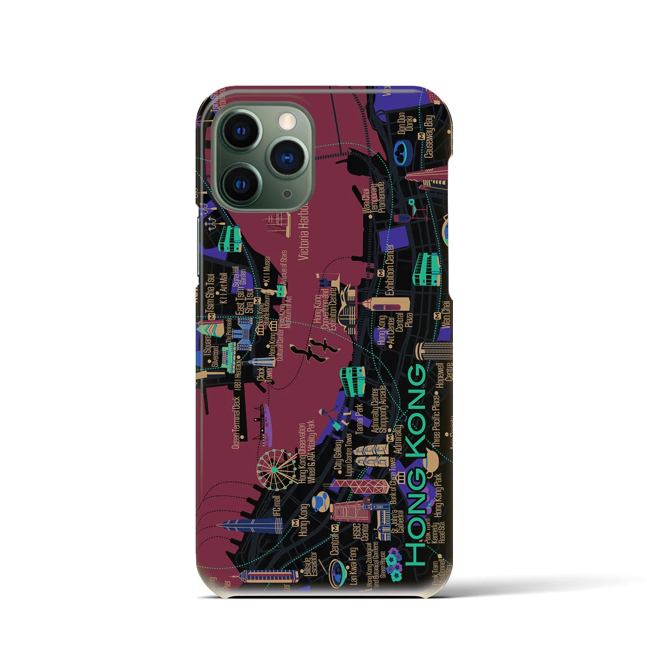 【香港】イラストマップiPhoneケース(バックカバータイプ)