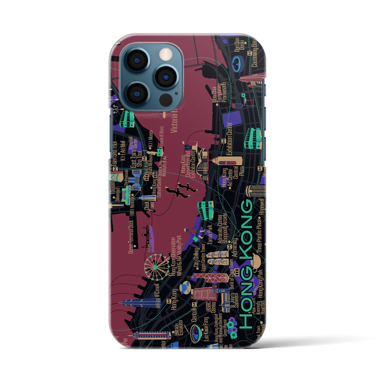 【香港】イラストマップiPhoneケース(バックカバータイプ)