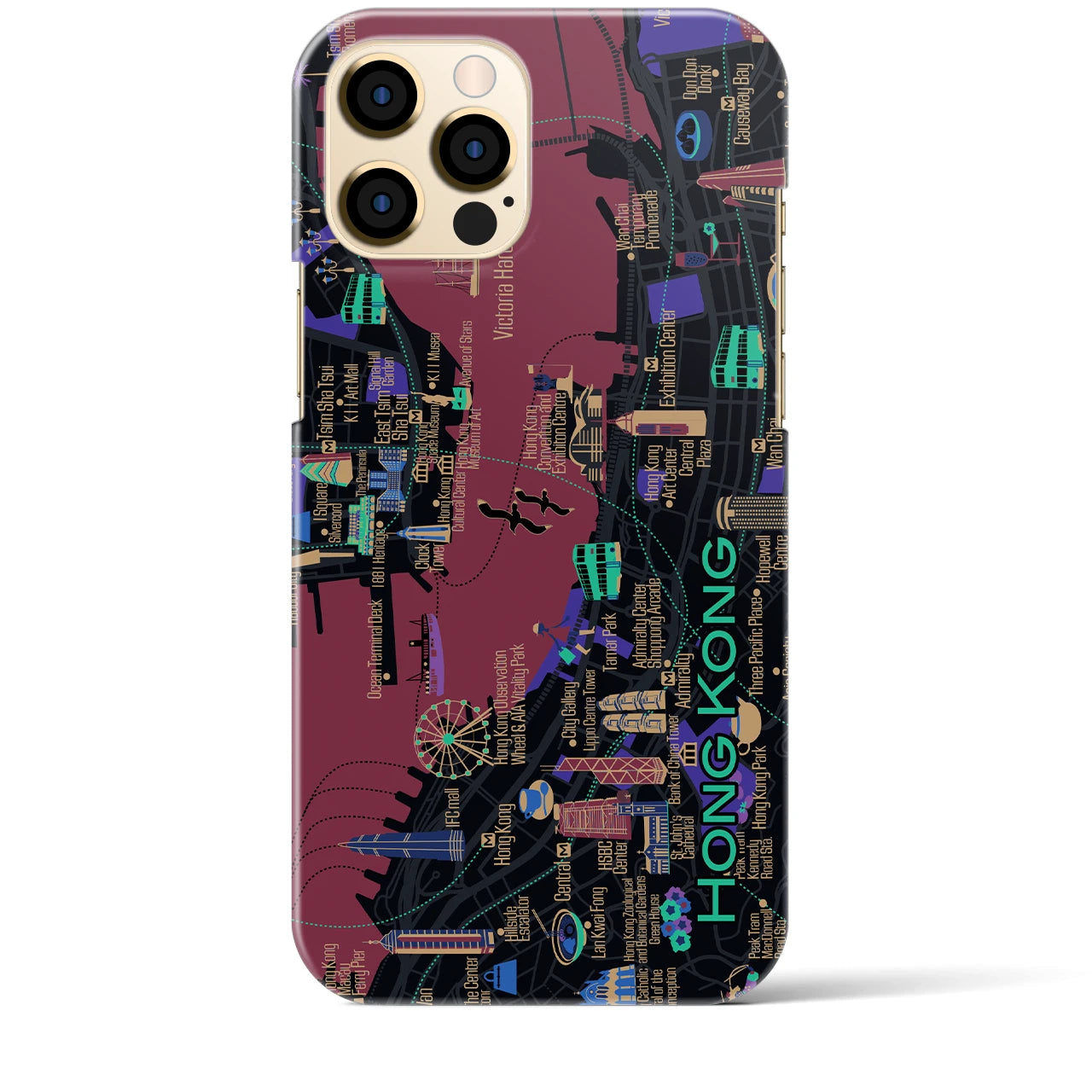 【香港】イラストマップiPhoneケース(バックカバータイプ)