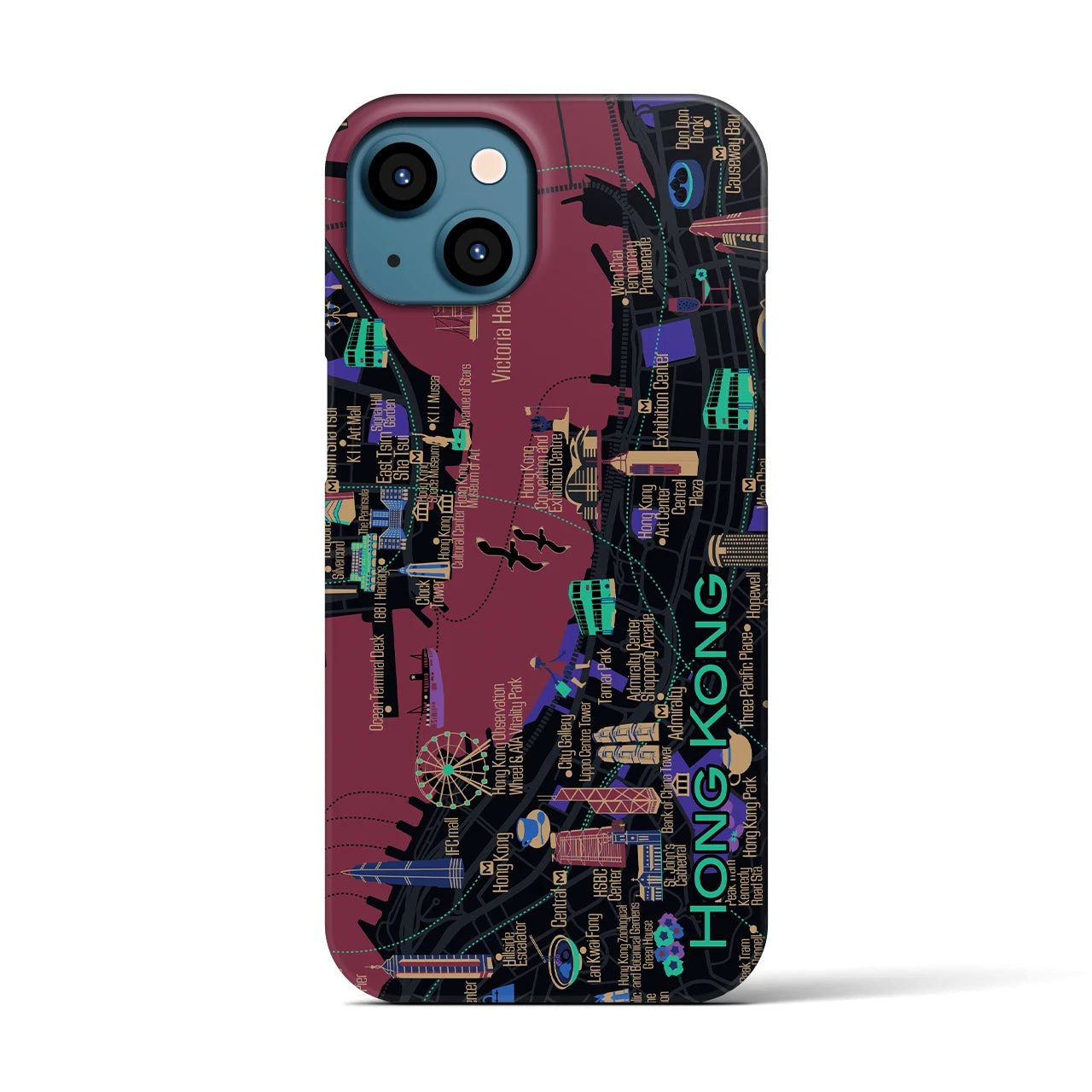 【香港】イラストマップiPhoneケース(バックカバータイプ)