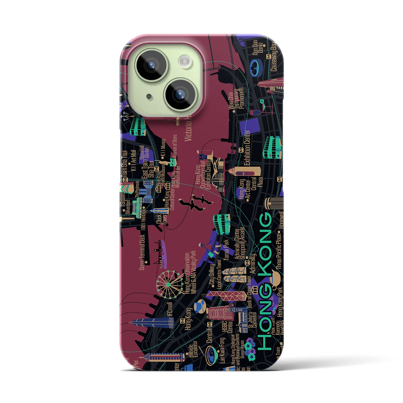 【香港】イラストマップiPhoneケース(バックカバータイプ)