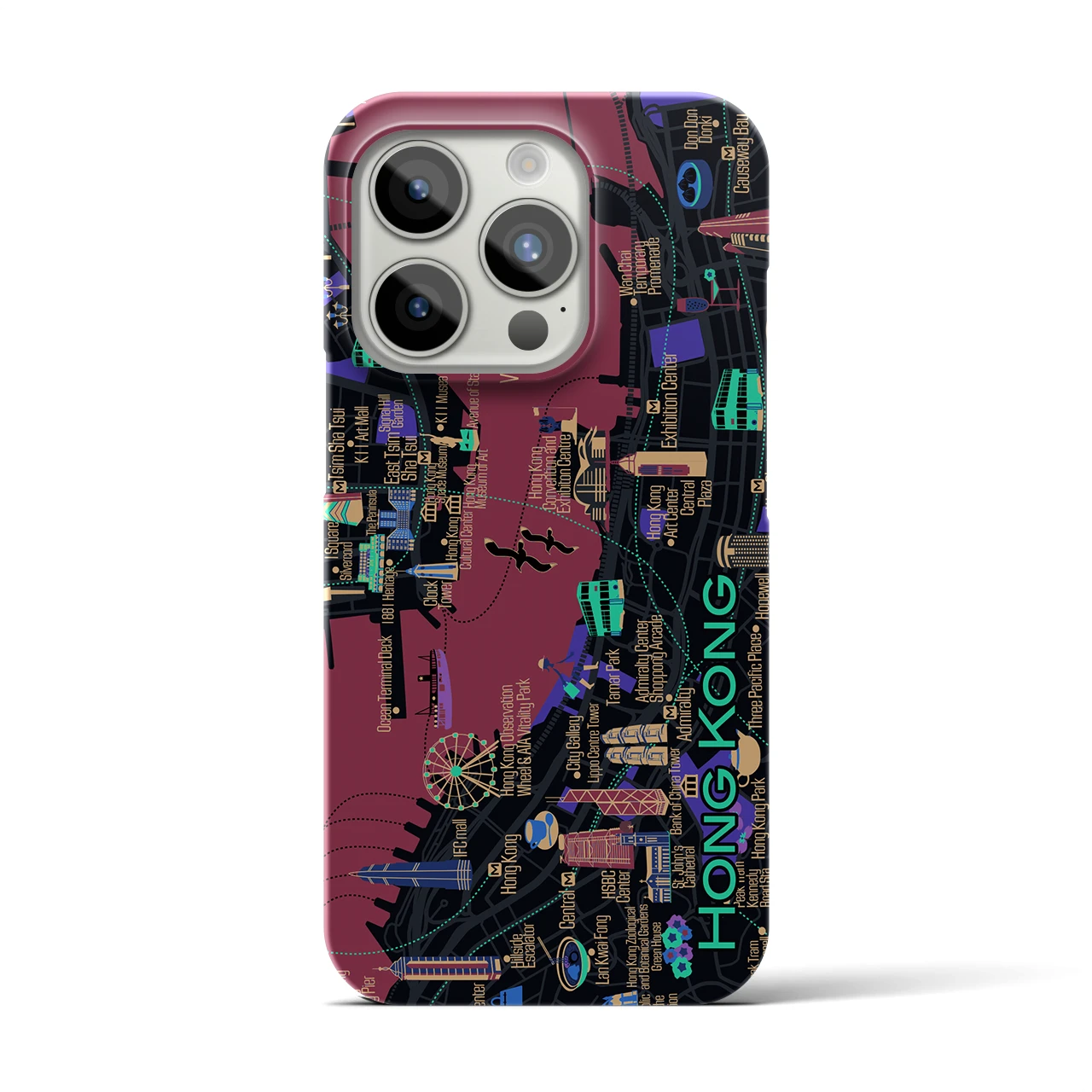 【香港】イラストマップiPhoneケース(バックカバータイプ)