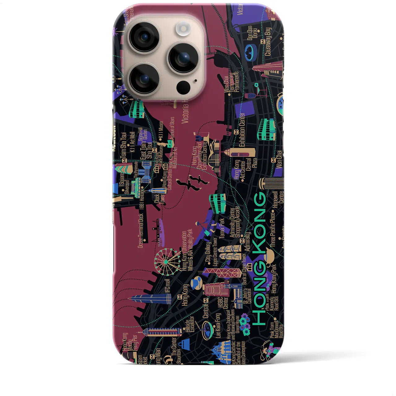 【香港】イラストマップiPhoneケース(バックカバータイプ)